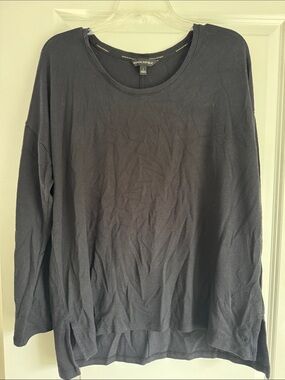 Banana Republic Black Long Sleeve Crewneck Top